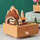  实木质音乐盒 圣诞小火车-《圣诞快乐》　