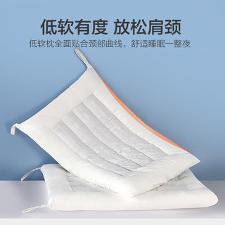 水星儿童A类枕头芯对装 纯棉抗菌枕头宿舍枕芯一对48*74*5.5cm 【对装】A类抗菌纤维枕