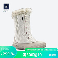 DECATHLON 迪卡侬 SH500 青少年冬季徒步防水保暖雪地靴 米白 4045600 30码