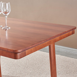 光明家具实木餐桌现代简约1.4米饭桌楸木餐桌组合 4194 餐桌