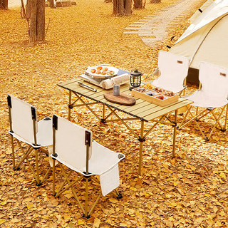 WhitePeak 户外露营桌子椅子野餐钓鱼凳子便携折叠椅全套桌椅套装折叠桌