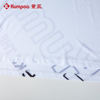 薰风（KUMPOO）2024羽毛球服 男女同款速干透气熏风中性文化衫休闲运动短袖 KW-4003 白色 M