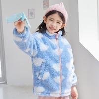 【甜美治愈系云朵 毛绒外套】女童23冬中大童冬装儿童保暖上衣