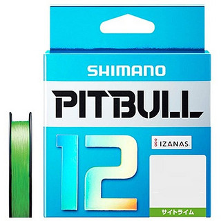 SHIMANO 禧玛诺 PITBULL路亚海钓线PE线12200米1号青柠色23.