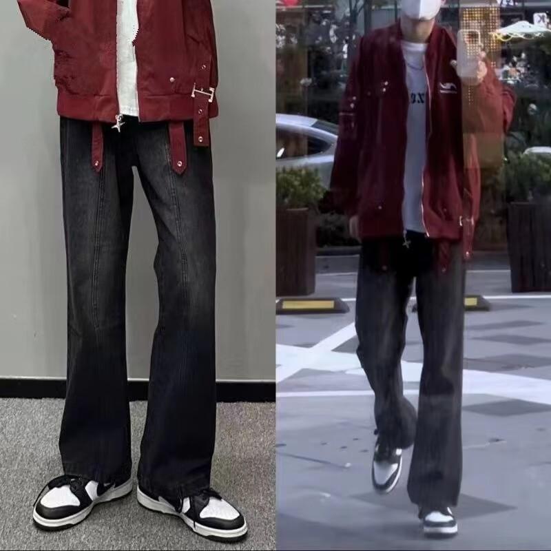  7家优品 微喇 男士牛仔裤  XL