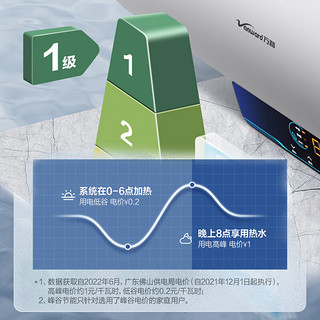 万和（Vanward）80升电热水器一级能效智能断电家用储水式速热高温杀菌E80-Q2WY10-20