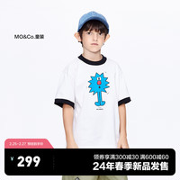 Little MO&CO. 奇先生妙小姐IP 5A抑菌 little moco童装24春装男女童短袖纯棉T恤 本白色 110/52