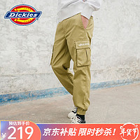 dickies工装裤 LOGO印花多袋休闲束脚长裤 工装裤男DK008938 卡其色 034