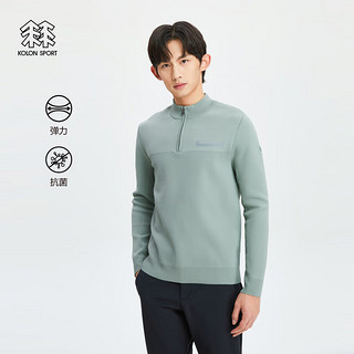 KOLON SPORT可隆长袖T恤男户外抗菌内搭上衣弹力休闲衣 青苔绿MO 180/XL