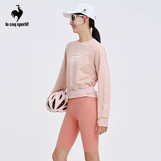 乐卡克法国公鸡女款24春季骑行系列舒适经典圆领卫衣L241WCNA2015 玫瑰粉色/H01 S
