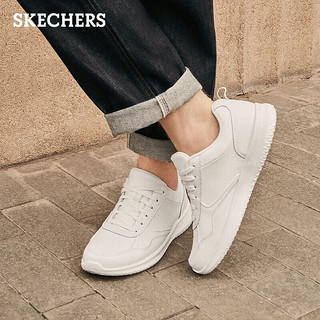 斯凯奇（SKECHERS）男款办公通勤开车鞋210835 白色/WHT 45.5 