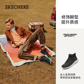 SKECHERS 斯凯奇 冬季男士耐磨透气简约休闲靴894262 黑色/BLK 42.50