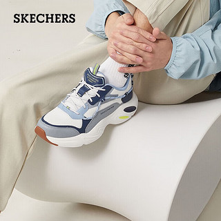 斯凯奇（Skechers）男运动鞋低帮休闲老爹鞋男 237430  NVGY海军蓝色/灰色 43 