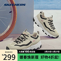 斯凯奇（Skechers）老爹鞋子男女熊猫鞋休闲运动厚底增高透气复古轻便 男款-自然色/黑色/NTBK 38