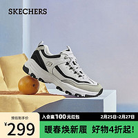 斯凯奇（Skechers）老爹鞋子男女熊猫鞋休闲运动厚底增高透气复古轻便 女款-白色/浅灰色/WLGY 39.5