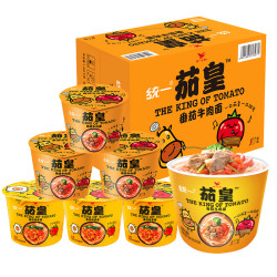 统一方便面/粉_Uni-President 统一 茄皇新疆番茄鸡蛋面12桶整箱装西红柿牛肉面速食方便面旗舰店多少钱-什么值得买