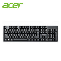 acer 宏碁 K212B 有线薄膜键盘 104键 黑色