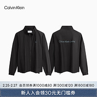 Calvin Klein Jeans24春夏男士简约字母印花运动休闲立领外套J326072 BEH-太空黑 S