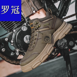 romon罗蒙罗冠高帮马丁靴英伦风工装鞋机车鞋百搭休闲鞋潮鞋户外