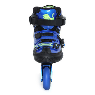 美洲狮（COUGAR） 平花鞋速滑儿童专业竞速轮滑鞋直排旱冰鞋滑冰鞋碳纤鞋MZS511 蓝色 M码