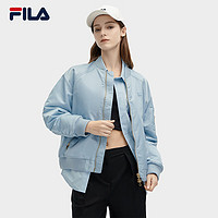 FILA 斐乐女士棉服2024春季时尚休闲运动宽松飞行员夹克 彼岸蓝-BU 170/88A/L