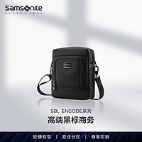 Samsonite 新秀丽 总裁包ENCODE 经典黑标可定制竖款方形 商务单肩斜挎包 HO0*010