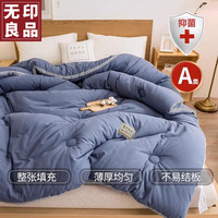 無印良品无印良品A类大豆纤维被子秋冬棉被加厚家用双人被褥被芯220×240cm夏凉被 抑菌大豆被-宾利蓝