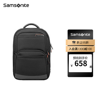 Samsonite 新秀丽 36B*09009 15英寸双肩电脑包 24L 黑色