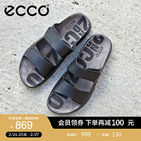 ecco 爱步 拖鞋男夏季潮流百搭魔术贴勃肯鞋 科摩500904 黑色50090401001 41