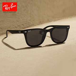 Ray-Ban 雷朋 RayBan）雷朋太阳镜2023方形眼镜大框时尚显脸小素颜0RB4391D 601/87黑色镜框深灰色镜片 尺寸65