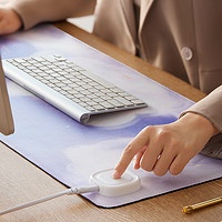 小熊加热鼠标垫发热垫办公室取暖电脑桌面暖手超大暖桌垫写字