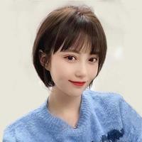 EASIHAIR 假发女短发自然时尚BoBo真发全头套初恋修颜真人发丝中短假发