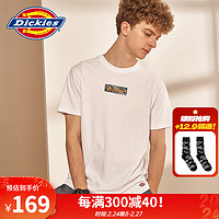 dickies纯棉短袖T恤男 夏季绣花圆领休闲纯色百搭上衣9431 白色 XL