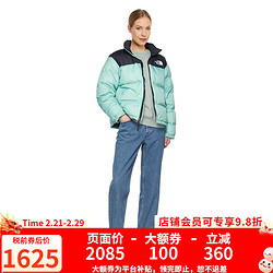 THE NORTH FACE 北面 美版1996 Nuptse女羽绒服DWR700蓬鹅绒 6R7-青色 M