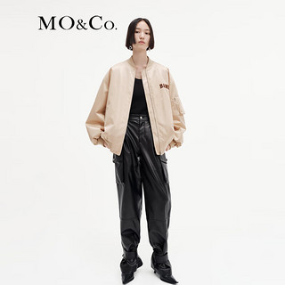 MO&Co.2023冬小鹿斑比联名系列棒球服夹克外套美式MBC4JKTT05 驼杏色 M/165