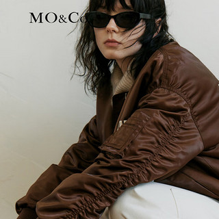 MO&Co.2023冬小鹿斑比联名系列棒球服夹克外套美式MBC4JKTT05 咖啡色 XS/155
