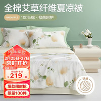 博洋家纺 漫漫 抑菌全棉艾草10%大豆纤维被 夏被 3.6斤220*240cm 全棉艾草夏凉被—漫漫