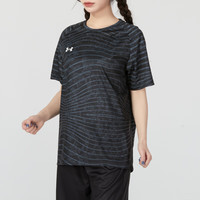 安德玛 UNDERARMOUR）男装女装 2024夏季时尚潮流运动T恤训练短袖舒适透气体恤 24500510-001 L
