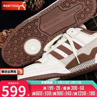 阿迪达斯 (adidas)三叶草男鞋 2024春季复古低帮运动鞋透气耐磨休闲板鞋 3900/潮流板鞋/米白/深棕/浅棕 44.5