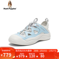 暇步士(Hush Puppies)凉鞋女士包头运动休闲平底沙滩鞋Q1R01BK4 蓝色 35