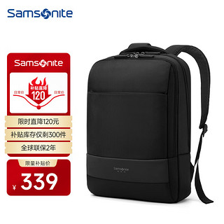 Samsonite 新秀丽 男士双肩包 BU1*09001 黑色