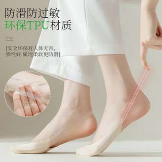 高跟鞋袜子女夏季纯棉底百搭透气硅胶防滑隐形浅口百搭时尚半掌袜