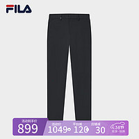 FILA 斐乐男士梭织长裤2024春季时尚简约基础休闲裤 正黑色-BK 185/92A/XXL