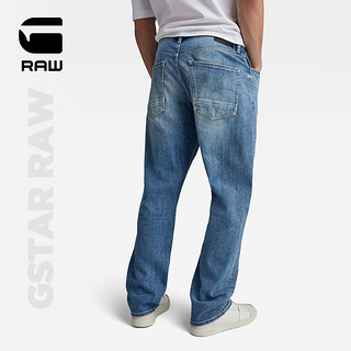 G-STAR RAW2024春秋Dakota男士弹力潮流宽松舒适直筒厚牛仔裤D23691 褪色尼加拉瓜蓝 3030