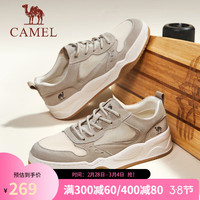 CAMEL 骆驼 2024春季时尚百搭复古板鞋透气厚底舒适休闲鞋男 G14S136164 烟沙色 42
