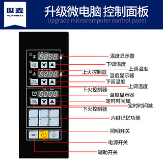 世麦烤箱商用大型 烤鸡烤鸡翅披萨面包蛋挞蛋糕月饼商业烤箱地瓜烧饼烤玉米烤炉二层二盘双层电烤箱