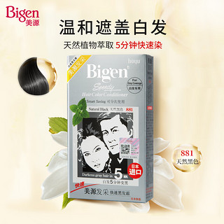 Bigen 美源 发采快速黑发霜 #881天然黑色 80g