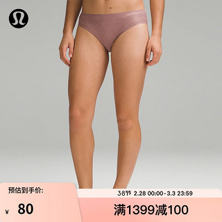 lululemon丨InvisWear 女士中腰比基尼内裤 *蕾丝 LW9EB0S 黄昏玫瑰色/花边 XS