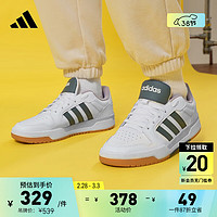 ENTRAP休闲运动板鞋小白鞋少年感复古篮球鞋男子阿迪达斯 白/蓝绿 39(240mm)