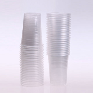 妙潔 妙洁塑料杯206ml50只航空型杯款一次性水杯加厚环保杯耐高温